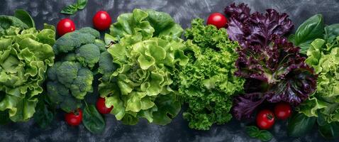 assorti des légumes sur une table photo