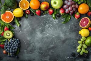 assorti des fruits et des légumes afficher photo