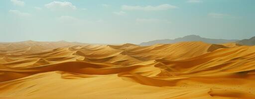 groupe de le sable dunes en dessous de bleu ciel photo
