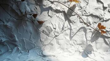 texture de froissé ombres dansant contre une blanc wal photo