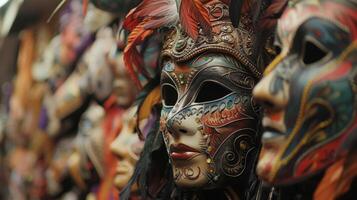 semaines avant le principale un événement marchés et magasins sont rempli avec une intervalle de sur le thème du carnaval marchandise comprenant masques costumes et accessoires photo