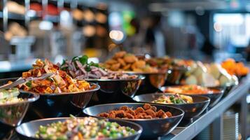 le stade des offres une variété de nourriture les options de traditionnel jour de match tarif à gourmet cuisine restauration à tout goûts photo