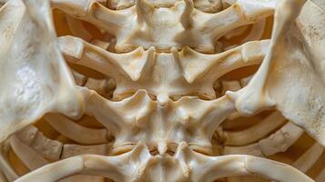 le symétrique alignement de nervure des os élégamment envelopper et protéger vital . photo