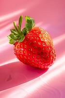 un fraise rose Contexte verticale photo