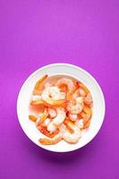 crevettes crevettes bouillies fruits de mer repas régime pescetarian