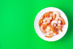 crevettes crevettes bouillies fruits de mer repas régime pescetarian