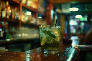 Mojito cocktail dans une bar dans Cuba la havane photo