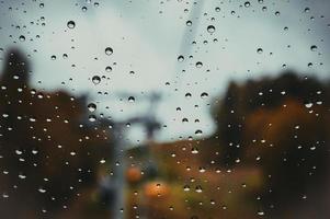 gouttes de pluie sur verre photo