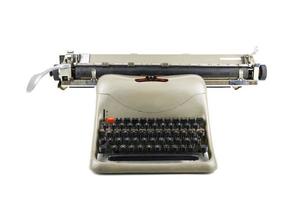 portrait isolé d'une vieille machine à écrire photo