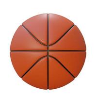 basket-ball réaliste isolé sur fond blanc photo gratuite
