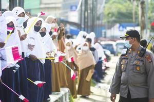 sorong, papouasie occidentale, indonésie, 4 octobre 2021. visite d'état du président de l'indonésie, joko widodo. photo