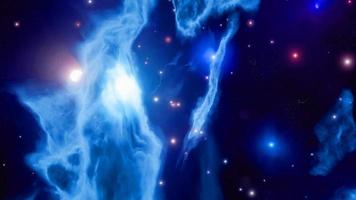 espace bleu clair nébuleuse sombre galaxie dans l'espace lointain et beauté de l'univers