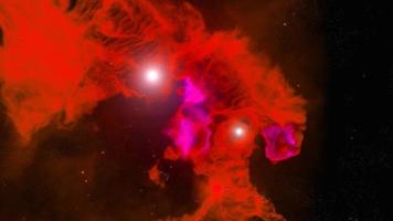 galaxie de nébuleuse sombre de l'espace orange dans l'espace lointain et la beauté de l'univers photo