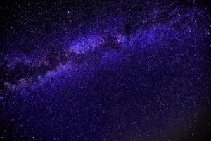 panorama dramatique bleu clair de la nuit de la galaxie depuis l'espace de l'univers lunaire sur le ciel nocturne photo