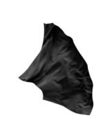 batman noir lisse élégant tissu volant noir texture de soie abstraite sur blanc photo
