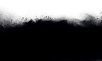 la ligne d'espace noire abstraite de l'encre pulvérisée sur un fond blanc. la collection de pinceaux grunge pour un design de rue créatif. photo