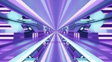 Illustration 3d avec des lignes lumineuses et lumineuses dans un tunnel 4k uhd photo