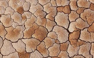 sol fissuré à cause de la sécheresse. la saison sèche fait sécher et fissurer le sol