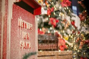 lettres de mise au point sélective pour la boîte postale du père noël photo