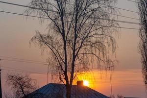 ciel du soir avant le coucher du soleil photo