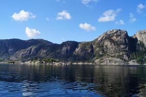 lisefjorden dans rogaland comté, Norvège photo