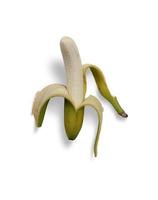 Banane fruits isolés avec tranche et feuilles isolées et légumes de collection sur fond blanc