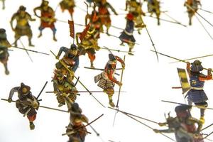 Osaka, Japon, 2016 - soldats miniatures au château d'Osaka au Japon. le château est l'un des monuments les plus célèbres du japon et il a joué un rôle majeur dans l'unification du japon. photo