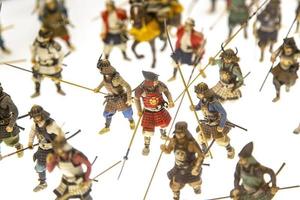 Osaka, Japon, 2016 - soldats miniatures au château d'Osaka au Japon. le château est l'un des monuments les plus célèbres du japon et il a joué un rôle majeur dans l'unification du japon. photo