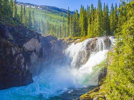 rjukandefossen à hemsedal viken norvège la plus belle cascade d'europe. photo