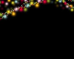 arc-en-ciel flou coloré lumières de Noël background.abstract lumières flou flou points de lumière noirs. photo