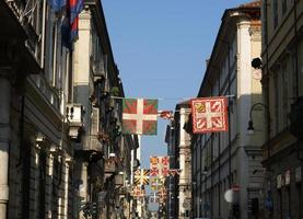 anciens drapeaux de turin photo