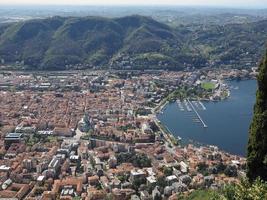 vue aérienne de côme photo