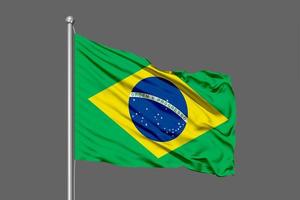 Brésil agitant le drapeau photo