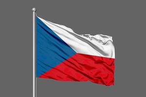 agitant le drapeau de la république tchèque photo