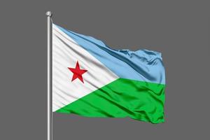 djibouti agitant le drapeau photo