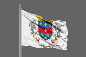 Saint barthélémy agitant le drapeau illustration sur fond gris photo