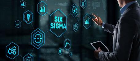six Sigma. concept de gestion visant à améliorer la qualité du travail d'une organisation ou d'une unité distincte photo