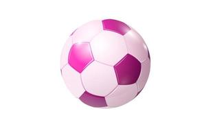 ballon de football rose isolé sur fond blanc. conception d'illustrations photo