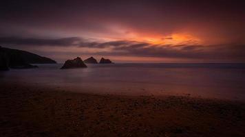 Cornouailles plage de Holywell photo