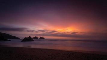 Cornouailles plage de Holywell photo