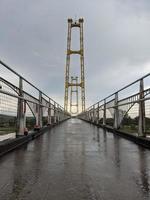vue photo sur le pont de pulaukumala samarinda