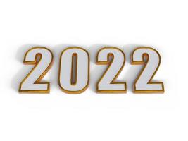 Bonne année 2022. Image de rendu 3D photo