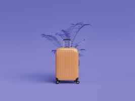 valise avec des branches de palmier au dos
