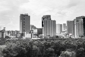 bangkok thaïlande 22. mai 2018 bangkok thaïlande ville panorama gratte-ciel paysage urbain photo en noir et blanc.