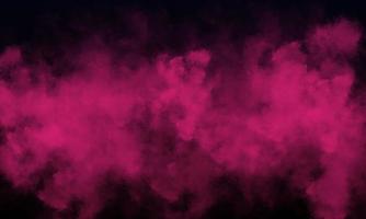 brouillard ou fumée rose vif sur fond d'espace sombre photo
