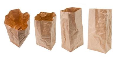 sacs en papier brun pour protéger l'environnement photo