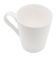 tasse à café blanche sur fond blanc. photo