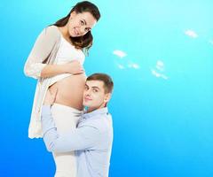 portrait de couple enceinte photo