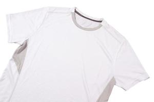 t-shirt moderne en gros plan, t-shirt pour courir, t-shirt de sport blanc mock up photo