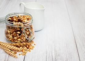 granola maison en pot photo